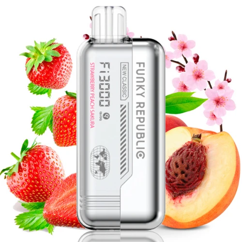Одноразова Електронна Сигарета Funky Republic FI3000 Strawberry Peach Sakura (Полуниця Персик Сакура) (3000 Затяжок) купить