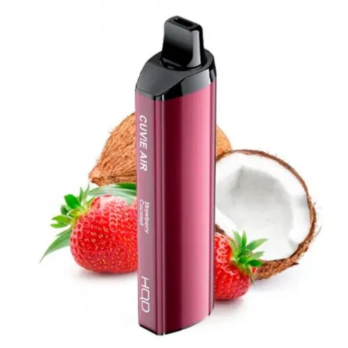 Одноразова Електронна Сигарета HQD Cuvie Air Strawberry Coconut (Полуниця Кокос) (4000 Затяжек) купить