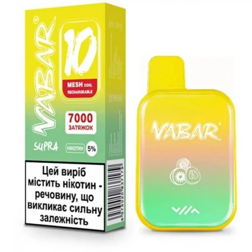 Одноразова Електронна Сигарета Joyh Vabar Supra Kiwi Passion Fruit Guava (Ківі Маракуя Гуава) (7000 Затяжок) купить