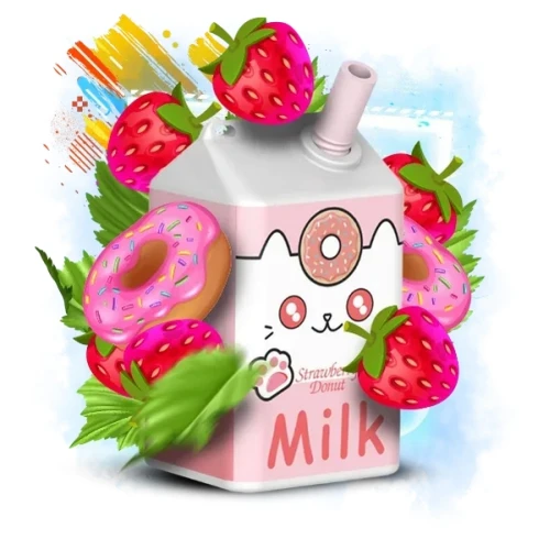 Одноразова Електронна Сигарета Lavie Milk Strawberry Donut (Полуничний Пончик) (7000 Затяжок) купить