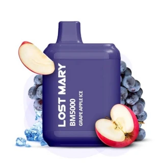 Одноразовая Электронная Сигарета Lost Mary BM Apple Grape Ice (Яблоко Виноград Лед) (5000 Затяжек)