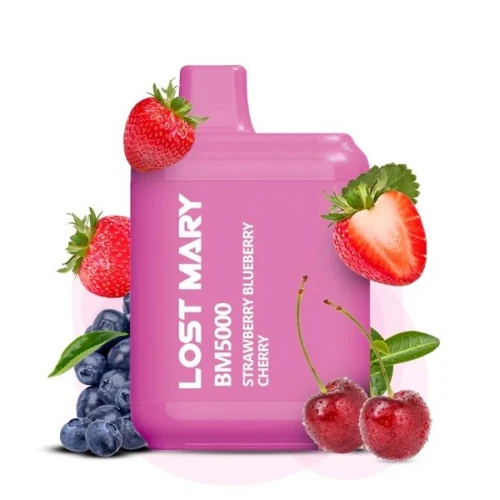 Одноразовая Электронная Сигарета Lost Mary BM Strawberry Blueberry Cherry (Клубника Черника Вишня) (5000 Затяжек) купить