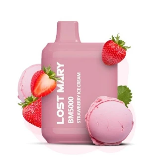 Одноразовая Электронная Сигарета Lost Mary BM Strawberry Ice Cream (Клубничное Мороженое) (5000 Затяжек)