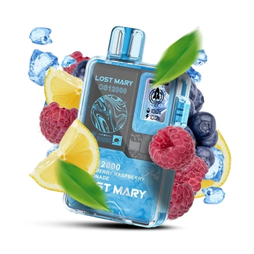 Одноразовая Электронная Сигарета Lost Mary OS Blueberry Raspberry Lemonade (Черника Малина Лимонад) (12000 Затяжек) купить