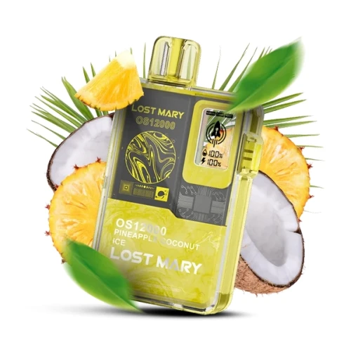 Одноразовая Электронная Сигарета Lost Mary OS Pineapple Coconut Ice (Ананас Кокос Лёд) (12000 Затяжек) купить