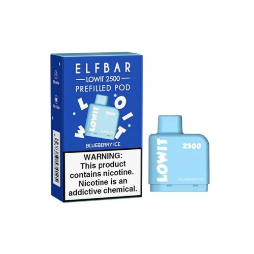 Заправлений Картридж Elf Bar Lowit 2500 Blueberry Ice (Чорниця Лід) купить