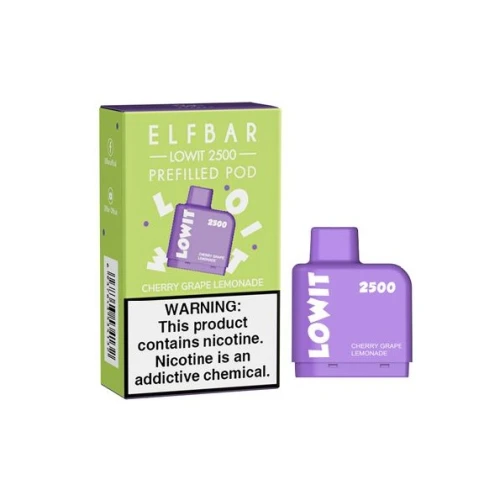 Заправлений Картридж Elf Bar Lowit 2500 Cherry Grape Lemonade (Вишня Виноград Лимонад) купить