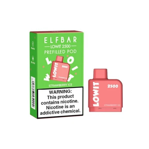 Заправлений Картридж Elf Bar Lowit 2500 Strawberry Ice (Полуниця Лід) купить