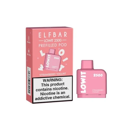 Заправлений Картридж Elf Bar Lowit 2500 Strawberry Yogurt (Полуничний Йогурт) купить