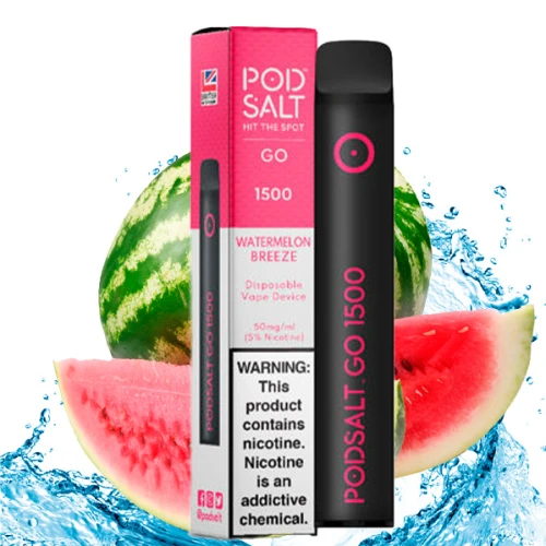 Одноразовая Электронная Сигарета PodSalt GO Watermelon Breeze (Арбуз Бризи) (1500 Затяжек) купить