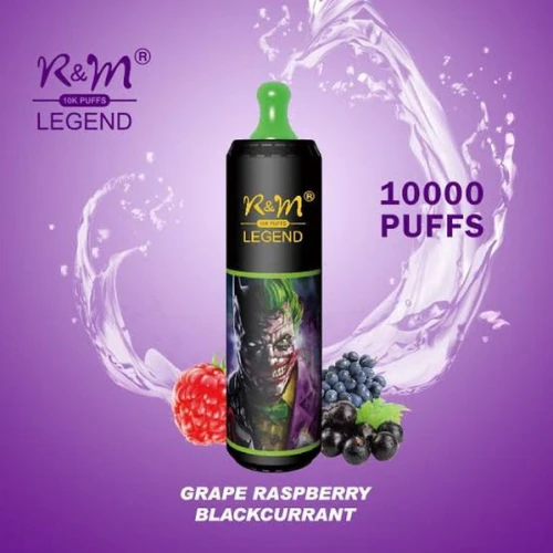 Одноразовая Электронная Сигарета R&M Legend Grape Raspberry Blackcurrang (Виноград Малина Черная Смородина) (10000 Затяжек) купить