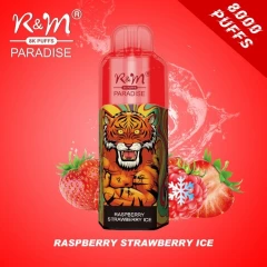 Одноразова Електронна Сигарета R&M Paradise Raspberry Strawberry Ice (Малина Полуниця Лід) (8000 Затяжок) купить