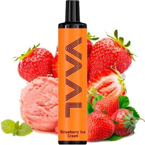 Одноразова Електронна Сигарета Vaal Strawberry Ice Cream (Полуничне Морозиво) (1500 Затяжок) купить