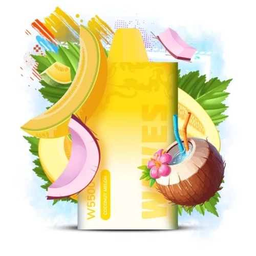 Одноразовая Электронная Сигарета Waves W5500 Maxx Coconut Melon (Кокос Дыня) (5500 Затяжек) купить