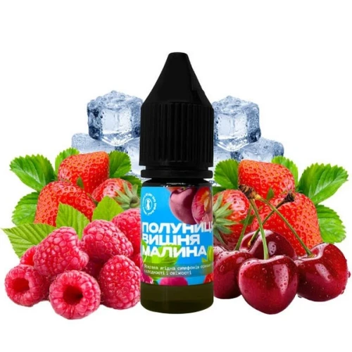 Жидкость на солевом никотине 420 Liquid Strawberry Cherry Raspberry (Клубника Вишня Малина) 10 мл купить