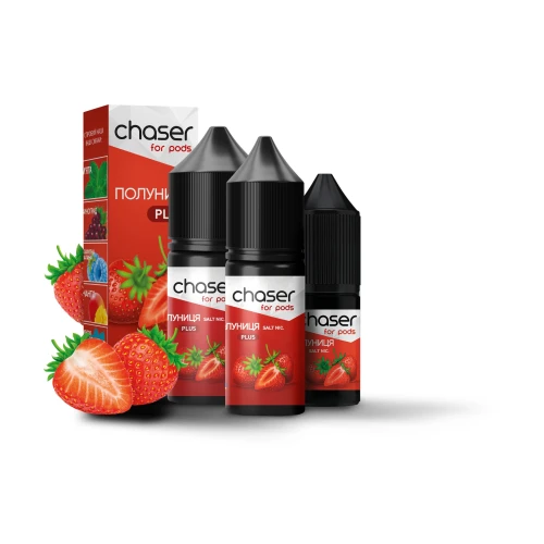 Рідина на сольовому нікотині Chaser For Pods Strawberry (Полуниця) 15 ml купить