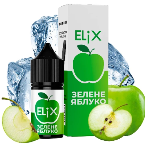 Жидкость на солевом никотине Elix Green Apple Ice (Зелёное Яблоко Лёд) 30 мл купить