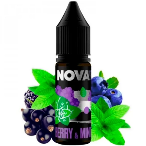 Жидкость на солевом никотине Nova Berry Mint (Ягоды Мята) 15 мл купить