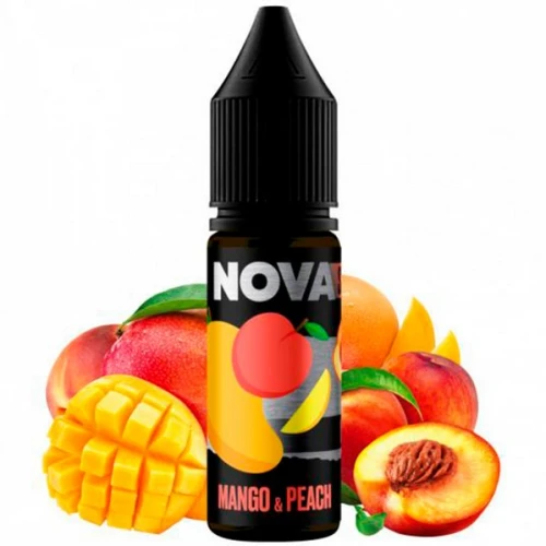 Жидкость на солевом никотине Nova Mango Peach (Манго Персик) 15 мл купить