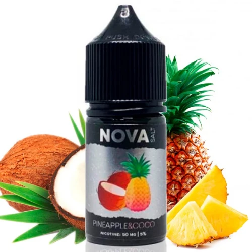 Жидкость на солевом никотине Nova Pineapple Coco (Ананас Кокос) 30 мл купить