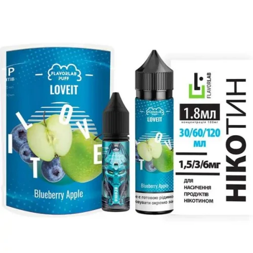 Набор Для Самозамеса Flavorlab Love IT Blueberry Apple (Черника Яблоко) 60 мл купить