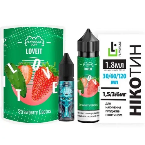 Набір Для Самозамісу Flavorlab Love IT Strawberry Cactus (Полуниця Кактус) 60 мл купить