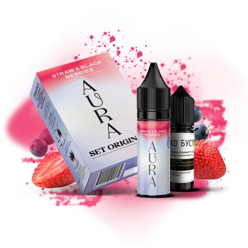 Набор Для Самозамеса Aura Straw & Black Berries (Клубника Ежевика) 15 мл купить