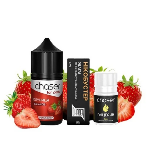 Набор Для Самозамеса Chaser For Pods Strawberry (Клубника) 30 мл купить
