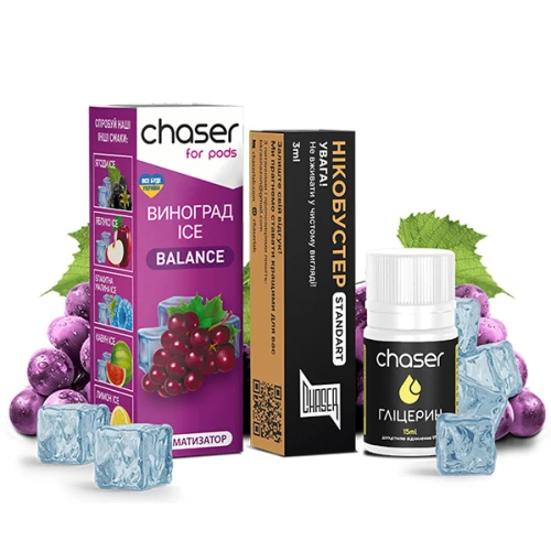 Набор Для Самозамеса Chaser For Pods Grape Ice (Виноград Лёд) 30 мл купить