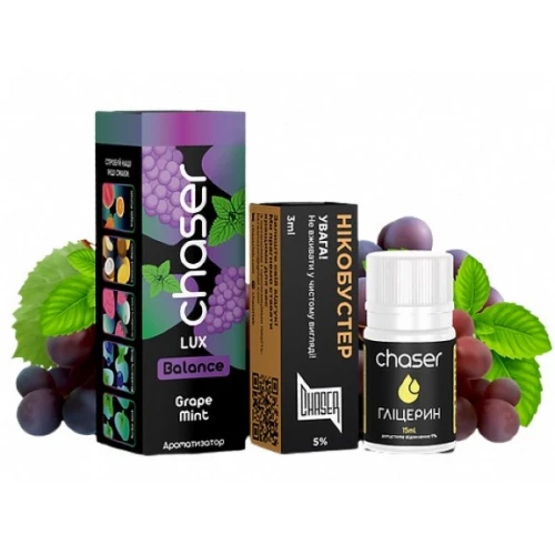 Набір Для Самозамісу Chaser Lux Grape Mint (Виноград М'ята) 30 мл купить