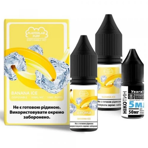 Набор Для Самозамеса Flavorlab Disposable Puff Banana Ice (Банан Лёд) 10 мл купить