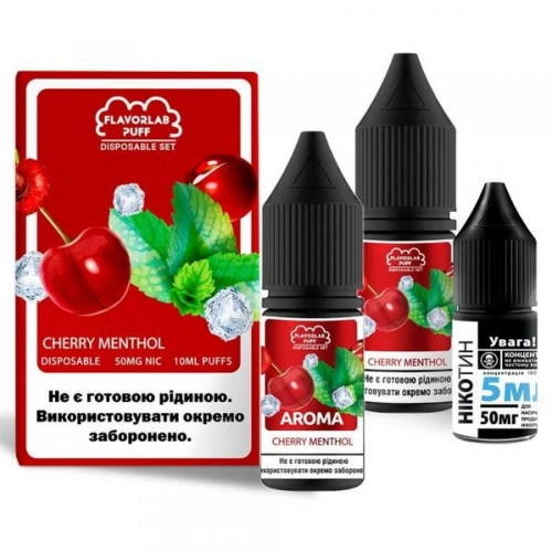 Набор Для Самозамеса Flavorlab Disposable Puff Cherry Menthol (Вишня Ментол) 10 мл купить
