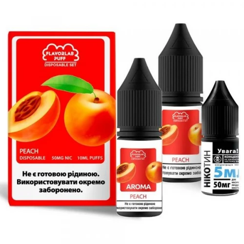 Набір Для Самозамісу Flavorlab Disposable Puff Peach (Персик) 10 мл купить
