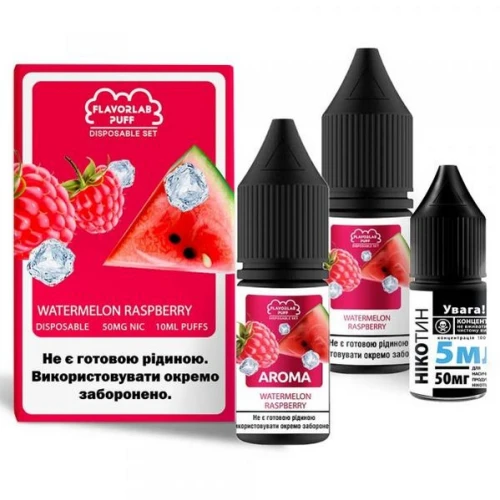 Набір Для Самозамісу Flavorlab Disposable Puff Watermelon Raspberry (Кавун Малина) 10 мл купить
