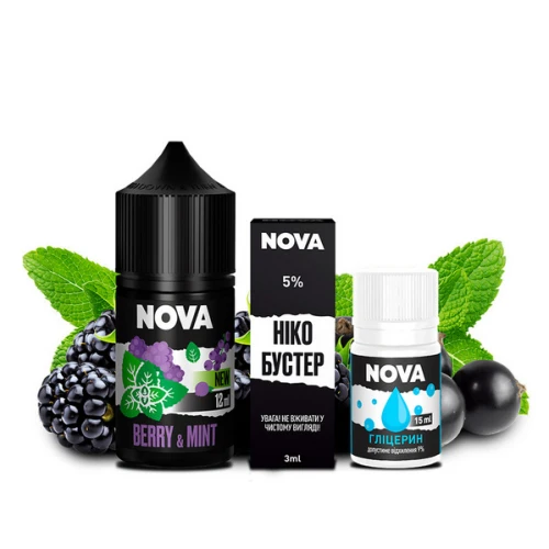 Набір Для Самозамісу Nova Berry Mint (Ягода М'ята) 30 мл купить