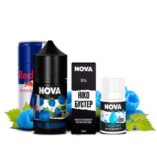 Набір Для Самозамісу Nova RedBull BlueRaspberry (РедБулл Блакитна Малина) 30 мл купить
