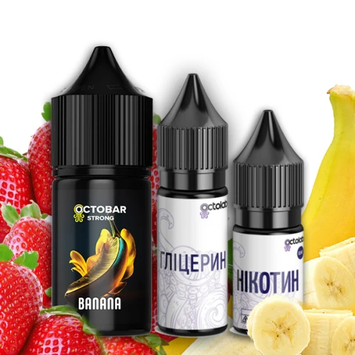 Набор Для Самозамеса Octobar Strong Strawberry Banana (Клубника Банан) 30 мл купить