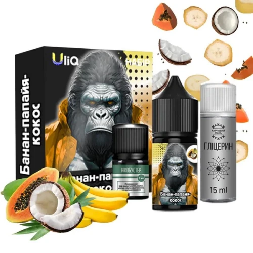 Набор Для Самозамеса Uliq Banana Papaya Coconut (Банан Папайя Кокос) 30 мл купить