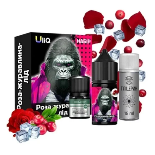 Набор Для Самозамеса Uliq Rose Cranberry Ice (Роза Клюква Лёд) 30 мл купить