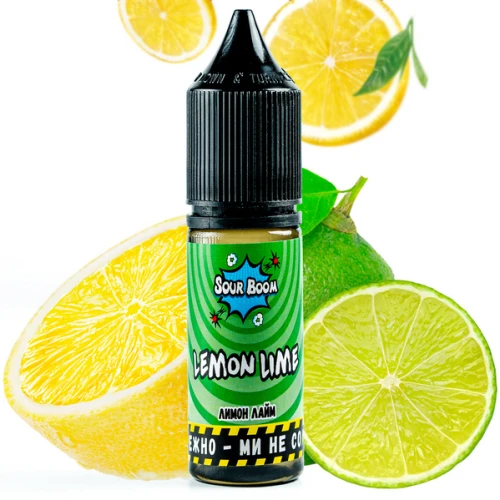 Рідина на сольовому нікотині Sour Boom Lemon Lime (Лимон Лайм) 15 мл купить