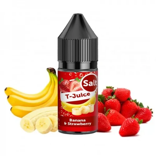 Рідина на сольовому нікотині Salt T-Juice Strawberry Banana (Полуниця Банан) 30мл купить