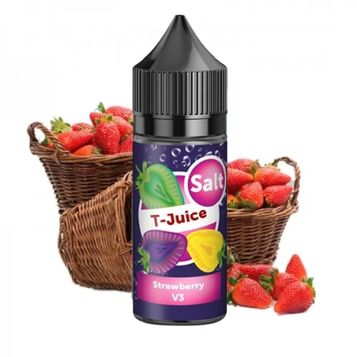 Рідина на сольовому нікотині Salt T-Juice Strawberry V3 (Полуниця) 30мл купить