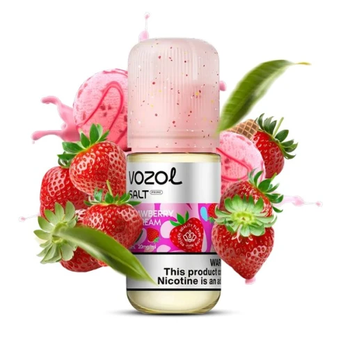 Жидкость на солевом никотине Vozol Prime Strawberry Ice Cream (Клубника Мороженое) 30 мл купить