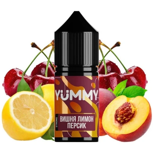 Рідина на сольовому нікотині Yummy Вишня Лимон Персик (Вишня Лимон Персик) 30 мл купить