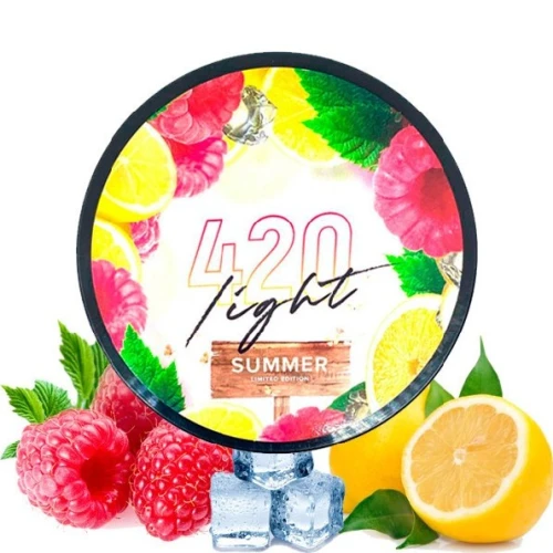Табак 420 Light Line Ice Lemon Raspberry (Айс Лимон Малина) 40гр купить
