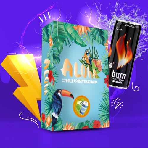 Бестабачная Смесь Aloha Burn (Энергетик) 100гр купить