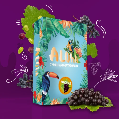 Безтютюнова Суміш Aloha Grape (Виноград) 100гр купить