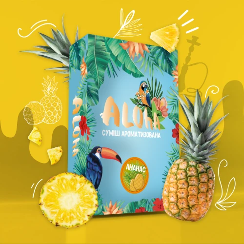 Бестабачная Смесь Aloha Pineapple (Ананас) 100гр купить
