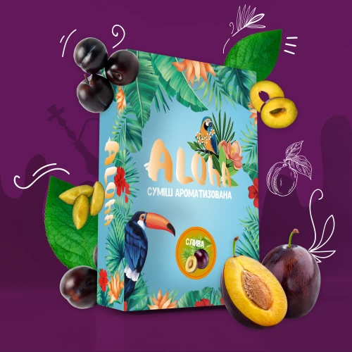 Бестабачная Смесь Aloha Plum (Слива) 100гр купить