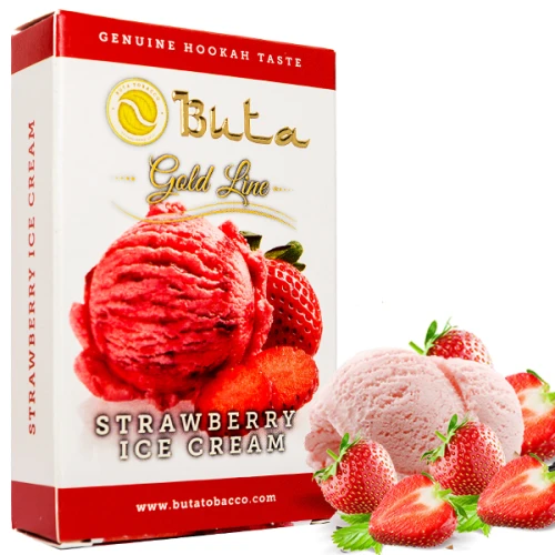 Табак Buta Gold Line Strawberry Ice Cream (Клубничное Мороженое) 50гр купить